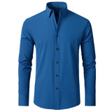 Elegant Heren Overhemd Met Slim Fit En Strakke Afwerking