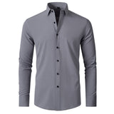 Elegant Heren Overhemd Met Slim Fit En Strakke Afwerking