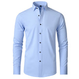 Elegant Heren Overhemd Met Slim Fit En Strakke Afwerking