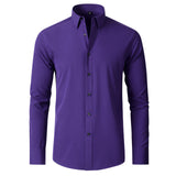Elegant Heren Overhemd Met Slim Fit En Strakke Afwerking