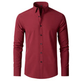 Elegant Heren Overhemd Met Slim Fit En Strakke Afwerking