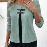 Gebreide Dames Top met Contrastdetail