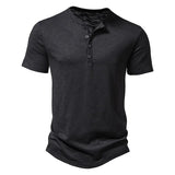 Heren T Shirt Met Knopen En Slim Fit Pasvorm