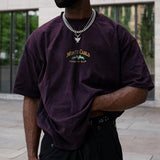 Heren Oversized T Shirt Met Geborduurde Tekst