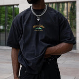 Heren Oversized T Shirt Met Geborduurde Tekst