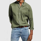 Leonardo heren casual overhemd met lange mouwen in diverse kleuren – zachte katoen, regular fit pasvorm en tijdloze casual stijl.