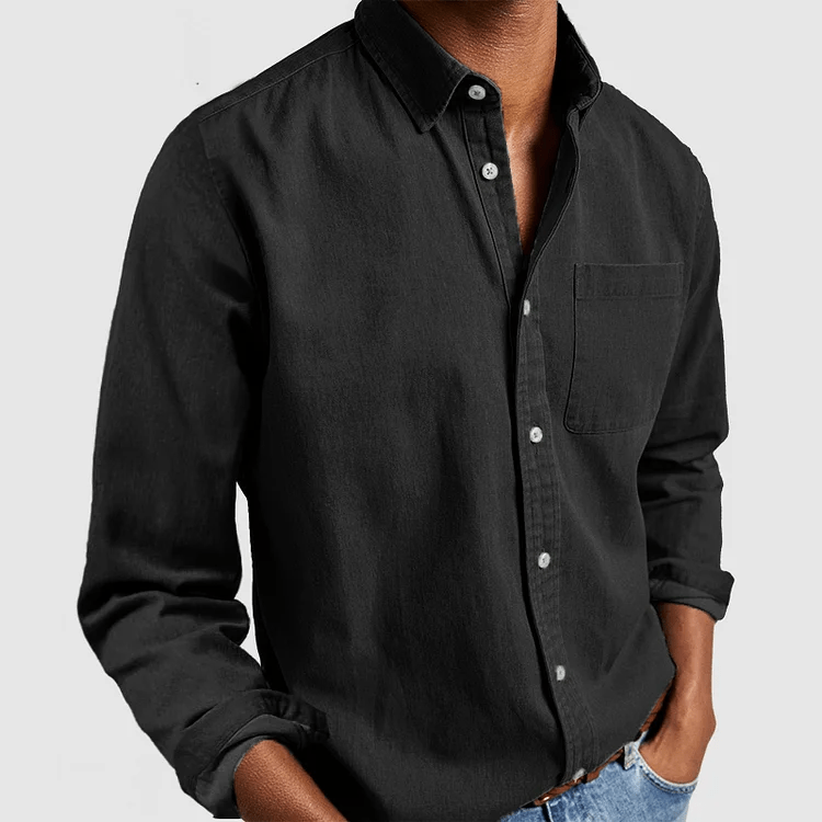 Leonardo heren casual overhemd met lange mouwen in diverse kleuren – zachte katoen, regular fit pasvorm en tijdloze casual stijl.