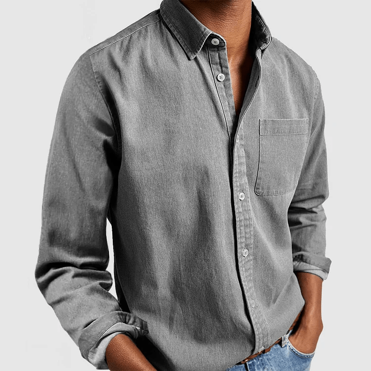 Leonardo heren casual overhemd met lange mouwen in diverse kleuren – zachte katoen, regular fit pasvorm en tijdloze casual stijl.