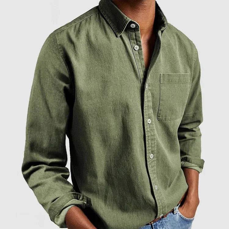 Leonardo heren casual overhemd met lange mouwen in diverse kleuren – zachte katoen, regular fit pasvorm en tijdloze casual stijl.