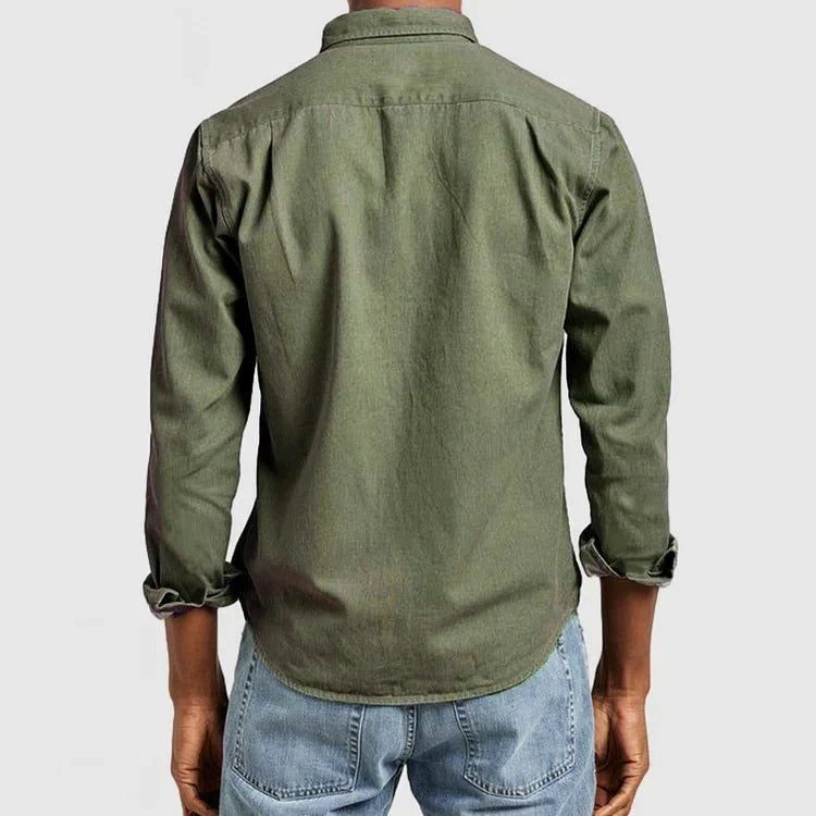 Leonardo heren casual overhemd met lange mouwen in diverse kleuren – zachte katoen, regular fit pasvorm en tijdloze casual stijl.