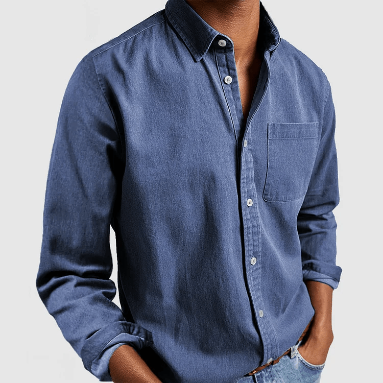 Leonardo heren casual overhemd met lange mouwen in diverse kleuren – zachte katoen, regular fit pasvorm en tijdloze casual stijl.