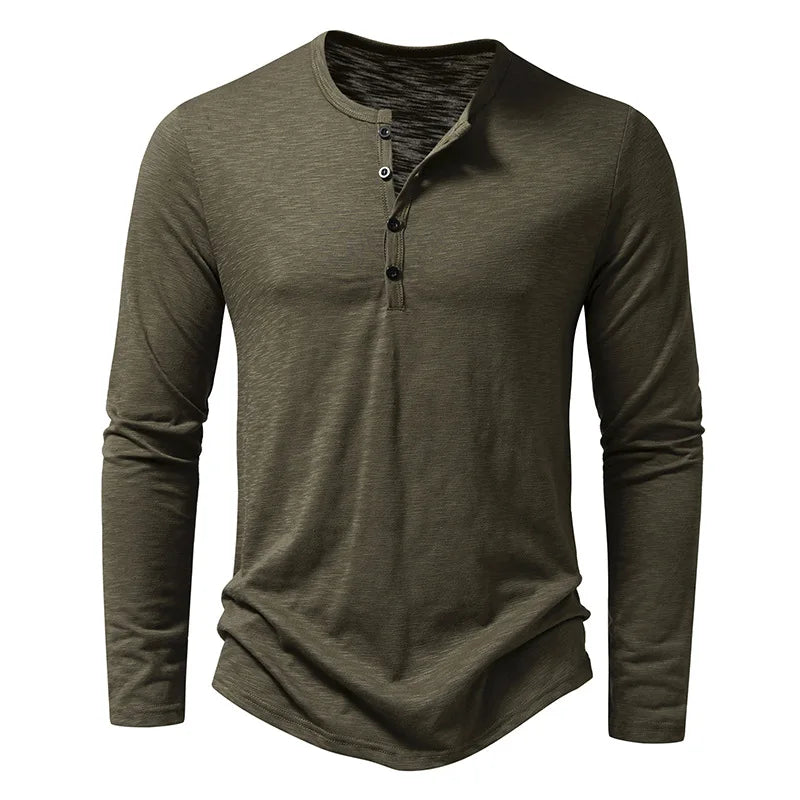 Lorenzo lang heren shirt met knopen in diverse kleuren – zachte stof, regular fit pasvorm en stijlvolle casual look.