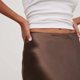 Chaveli - Hoge taille satijnen rok voor dames – Luxueuze, vloeiende pasvorm met een elegante uitstraling.