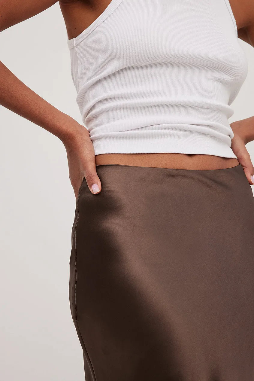 Chaveli - Hoge taille satijnen rok voor dames – Luxueuze, vloeiende pasvorm met een elegante uitstraling.