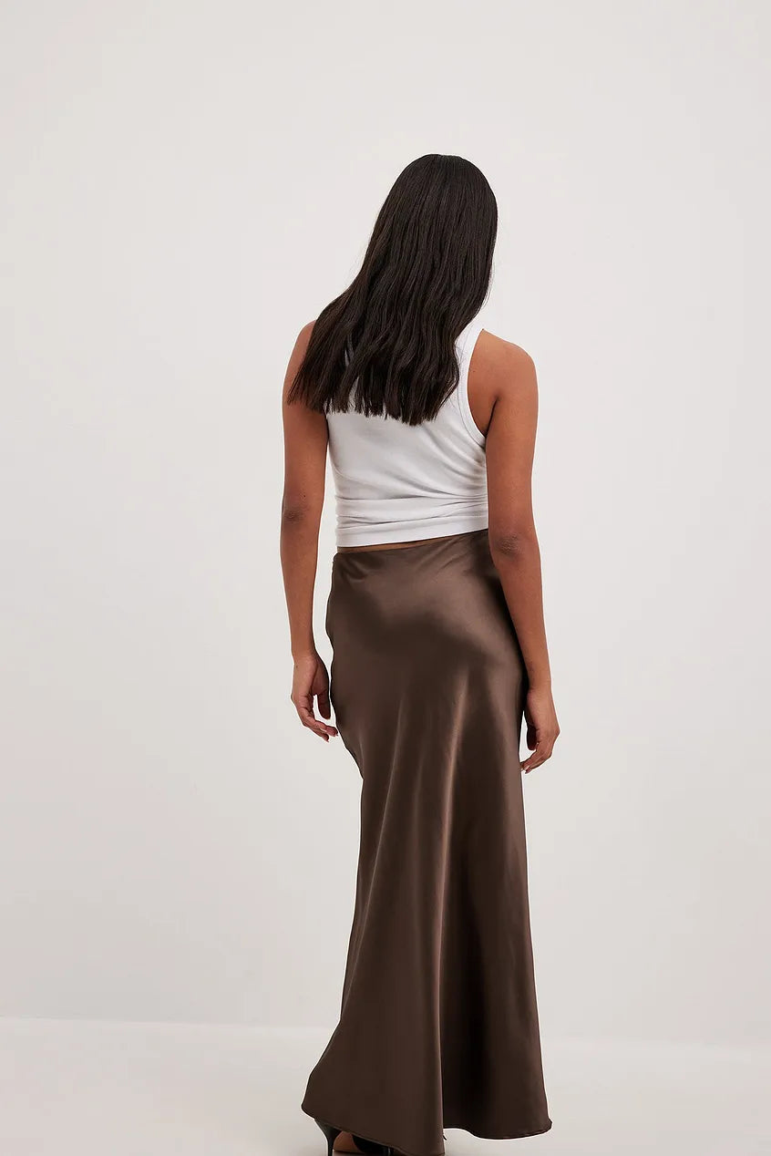 Chaveli - Hoge taille satijnen rok voor dames – Luxueuze, vloeiende pasvorm met een elegante uitstraling.