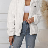 Gebreid Vest met Rits en Relaxte Pasvorm Warm en Zacht