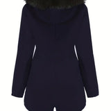 Gevoerde Winterjas met Faux Fur Capuchon
