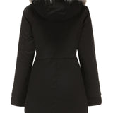 Gevoerde Winterjas met Faux Fur Capuchon