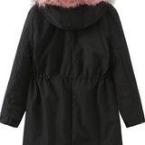 Gevoerde Winterjas met Faux Fur Capuchon