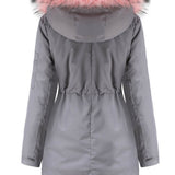 Gevoerde Winterjas met Faux Fur Capuchon