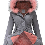 Gevoerde Winterjas met Faux Fur Capuchon
