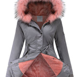 Gevoerde Winterjas met Faux Fur Capuchon