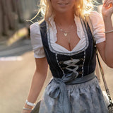 Dirndl Jurk Traditionele Oktoberfest Stijl met Schort