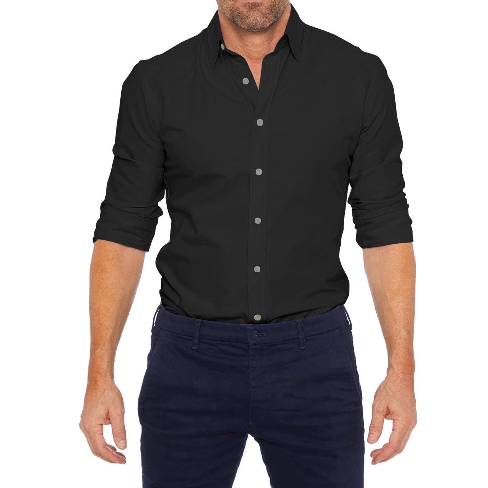 Nova stijlvol heren overhemd met rits, modern design en perfecte pasvorm voor een eigentijdse look.