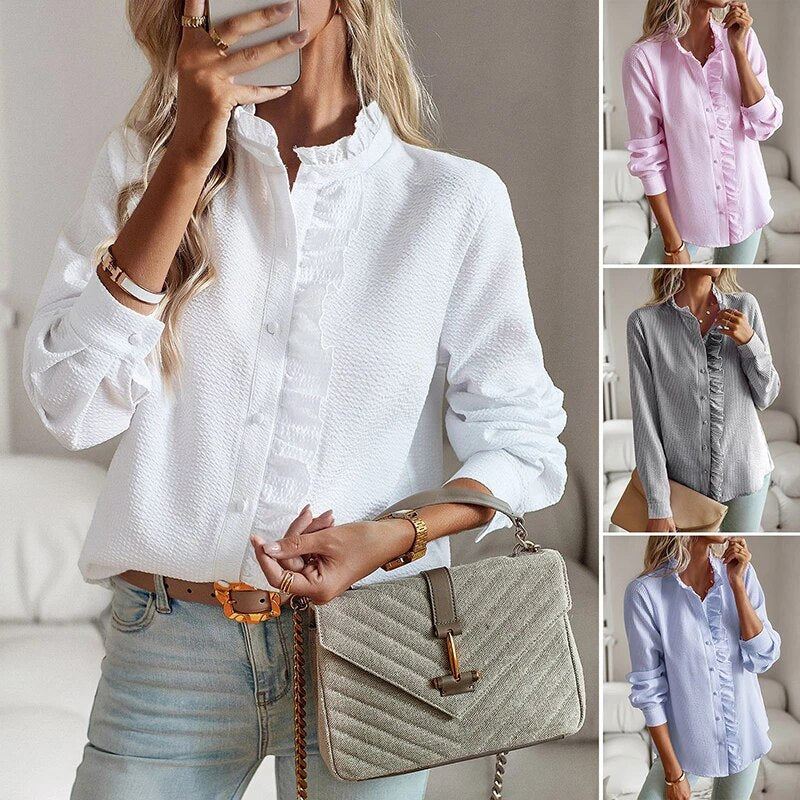 Puck comfortabel overhemd met lange mouwen – voor een casual, stijlvolle look. Ideaal voor een ontspannen dag met een moderne uitstraling.