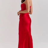 Straploze Maxi Jurk met Gedrapeerde Taille