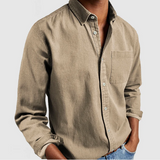 Heren Casual Overhemd Met Borstzak En Comfort Fit