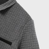 Heren Polo Shirt met Subtiel Patroon en Korte Mouwen