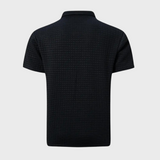 Heren Polo Shirt met Subtiel Patroon en Korte Mouwen