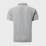 Heren Polo Shirt met Subtiel Patroon en Korte Mouwen