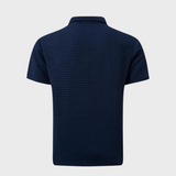 Heren Polo Shirt met Subtiel Patroon en Korte Mouwen