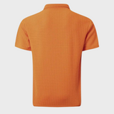 Heren Polo Shirt met Subtiel Patroon en Korte Mouwen
