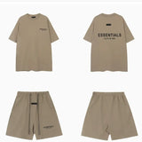 Premium Heren Summer Set Kaki  – Zacht Katoen, Oversized en Tijdloos Stijlvol