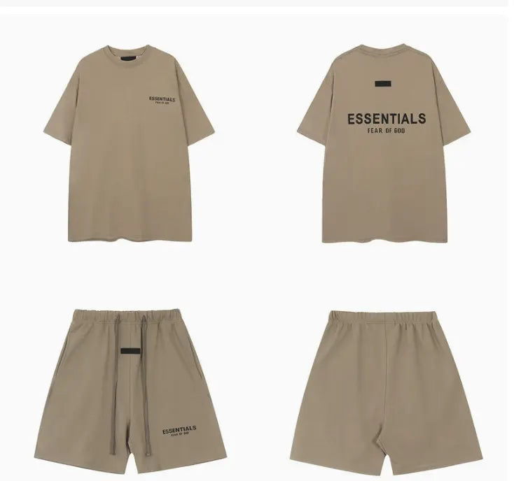 Premium Heren Summer Set Kaki  – Zacht Katoen, Oversized en Tijdloos Stijlvol