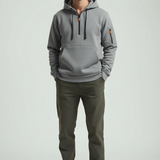Half zip hoodie met zakken en regular fit
