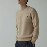 Gebreide heren trui slim fit katoenmix
