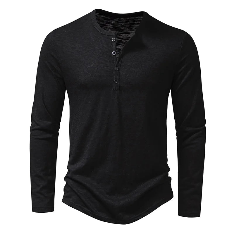 Lorenzo lang heren shirt met knopen in diverse kleuren – zachte stof, regular fit pasvorm en stijlvolle casual look.