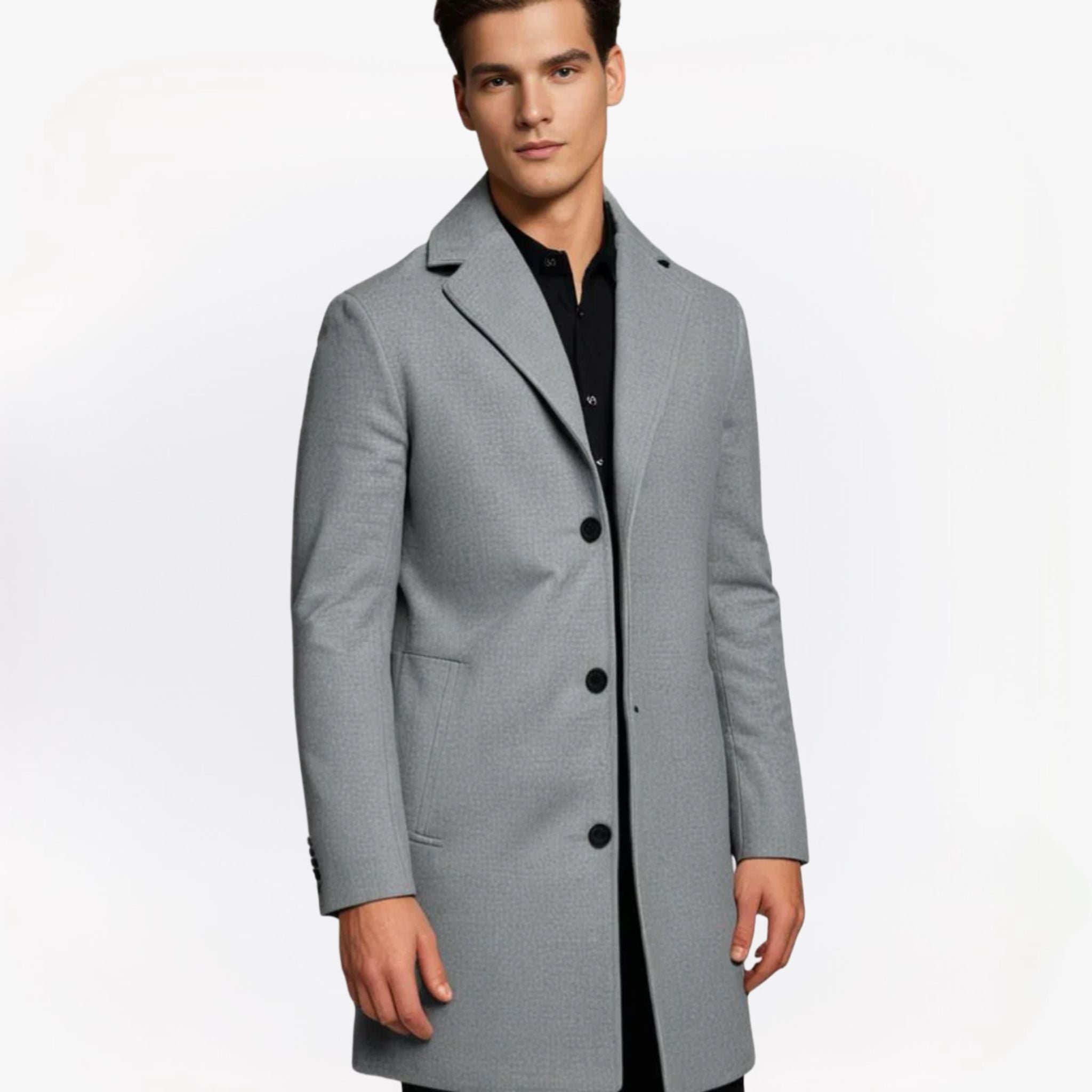 Heren winterjas met stijlvolle reverskraag – warme, comfortabele pasvorm en tijdloos design voor een elegante look in de winter.