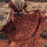 Maxi Jurk met Bohemian Print en Split