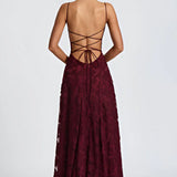 Dames Strapless Kant Maxi Jurk