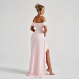 Dames Off-Shoulder Maxi Jurk met Split
