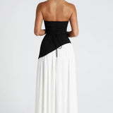 Dames Strapless Maxi Jurk met Split