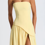 Dames Strapless Maxi Jurk met Split