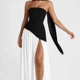 Dames Strapless Maxi Jurk met Split