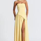 Dames Strapless Maxi Jurk met Split