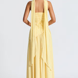 Dames Strapless Maxi Jurk met Split